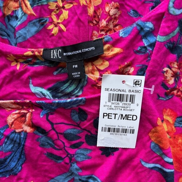 I.N.C. International Concepts Petite Small Pink Floral Printed Maxi Dress NWT - Picture 7 of 7